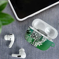 Aloha Vintage Plumeria Hawaiian Tapa Pattern AirPods Case Green Hawaiian Tapa Pattern LT9 - Polynesian Pride
