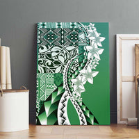 Aloha Vintage Plumeria Hawaiian Tapa Pattern Canvas Wall Art Green Hawaiian Tapa Pattern LT9 - Polynesian Pride