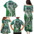Aloha Vintage Plumeria Hawaiian Tapa Pattern Family Matching Puletasi and Hawaiian Shirt Green Hawaiian Tapa Pattern - Polynesian Pride