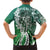Aloha Vintage Plumeria Hawaiian Tapa Pattern Family Matching Short Sleeve Bodycon Dress and Hawaiian Shirt Green Hawaiian Tapa Pattern - Polynesian Pride