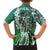 Aloha Vintage Plumeria Hawaiian Tapa Pattern Family Matching Tank Maxi Dress and Hawaiian Shirt Green Hawaiian Tapa Pattern - Polynesian Pride