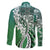 Aloha Vintage Plumeria Hawaiian Tapa Pattern Family Matching Tank Maxi Dress and Hawaiian Shirt Green Hawaiian Tapa Pattern - Polynesian Pride