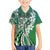 Aloha Vintage Plumeria Hawaiian Tapa Pattern Family Matching Tank Maxi Dress and Hawaiian Shirt Green Hawaiian Tapa Pattern - Polynesian Pride