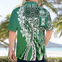 Aloha Vintage Plumeria Hawaiian Tapa Pattern Hawaiian Shirt Green Hawaiian Tapa Pattern - Polynesian Pride