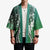 Aloha Vintage Plumeria Hawaiian Tapa Pattern Kimono Green Hawaiian Tapa Pattern - Polynesian Pride