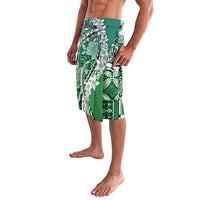 Aloha Vintage Plumeria Hawaiian Tapa Pattern Lavalava Green Hawaiian Tapa Pattern - Polynesian Pride
