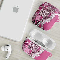 Aloha Vintage Plumeria Hawaiian Tapa Pattern AirPods Case Pink Hawaiian Tapa Pattern LT9 - Polynesian Pride