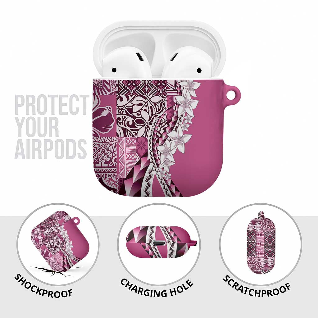 Aloha Vintage Plumeria Hawaiian Tapa Pattern AirPods Case Pink Hawaiian Tapa Pattern LT9 - Polynesian Pride