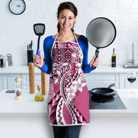 Aloha Vintage Plumeria Hawaiian Tapa Pattern Apron Pink Hawaiian Tapa Pattern LT9 - Polynesian Pride