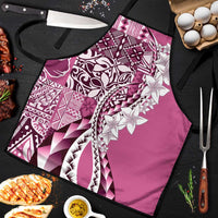 Aloha Vintage Plumeria Hawaiian Tapa Pattern Apron Pink Hawaiian Tapa Pattern LT9 Pink - Polynesian Pride