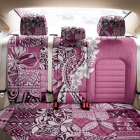 Aloha Vintage Plumeria Hawaiian Tapa Pattern Back Car Seat Cover Pink Hawaiian Tapa Pattern - Polynesian Pride