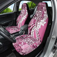 Aloha Vintage Plumeria Hawaiian Tapa Pattern Car Seat Cover Pink Hawaiian Tapa Pattern - Polynesian Pride