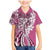 Aloha Vintage Plumeria Hawaiian Tapa Pattern Family Matching Mermaid Dress and Hawaiian Shirt Pink Hawaiian Tapa Pattern - Polynesian Pride