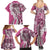 Aloha Vintage Plumeria Hawaiian Tapa Pattern Family Matching Summer Maxi Dress and Hawaiian Shirt Pink Hawaiian Tapa Pattern - Polynesian Pride