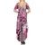 Aloha Vintage Plumeria Hawaiian Tapa Pattern Family Matching Summer Maxi Dress and Hawaiian Shirt Pink Hawaiian Tapa Pattern - Polynesian Pride