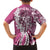 Aloha Vintage Plumeria Hawaiian Tapa Pattern Family Matching Tank Maxi Dress and Hawaiian Shirt Pink Hawaiian Tapa Pattern - Polynesian Pride
