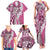 Aloha Vintage Plumeria Hawaiian Tapa Pattern Family Matching Tank Maxi Dress and Hawaiian Shirt Pink Hawaiian Tapa Pattern - Polynesian Pride