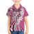 Aloha Vintage Plumeria Hawaiian Tapa Pattern Family Matching Tank Maxi Dress and Hawaiian Shirt Pink Hawaiian Tapa Pattern - Polynesian Pride