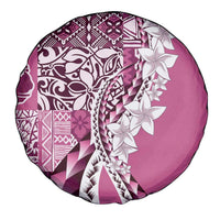 Aloha Vintage Plumeria Hawaiian Tapa Pattern Spare Tire Cover Pink Hawaiian Tapa Pattern - Polynesian Pride