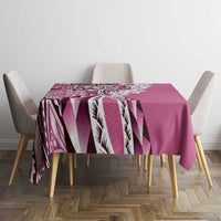 Aloha Vintage Plumeria Hawaiian Tapa Pattern Tablecloth Pink Hawaiian Tapa Pattern LT9 - Polynesian Pride