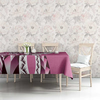 Aloha Vintage Plumeria Hawaiian Tapa Pattern Tablecloth Pink Hawaiian Tapa Pattern LT9 - Polynesian Pride