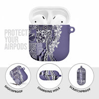 Aloha Vintage Plumeria Hawaiian Tapa Pattern AirPods Case Purple Hawaiian Tapa Pattern LT9 - Polynesian Pride