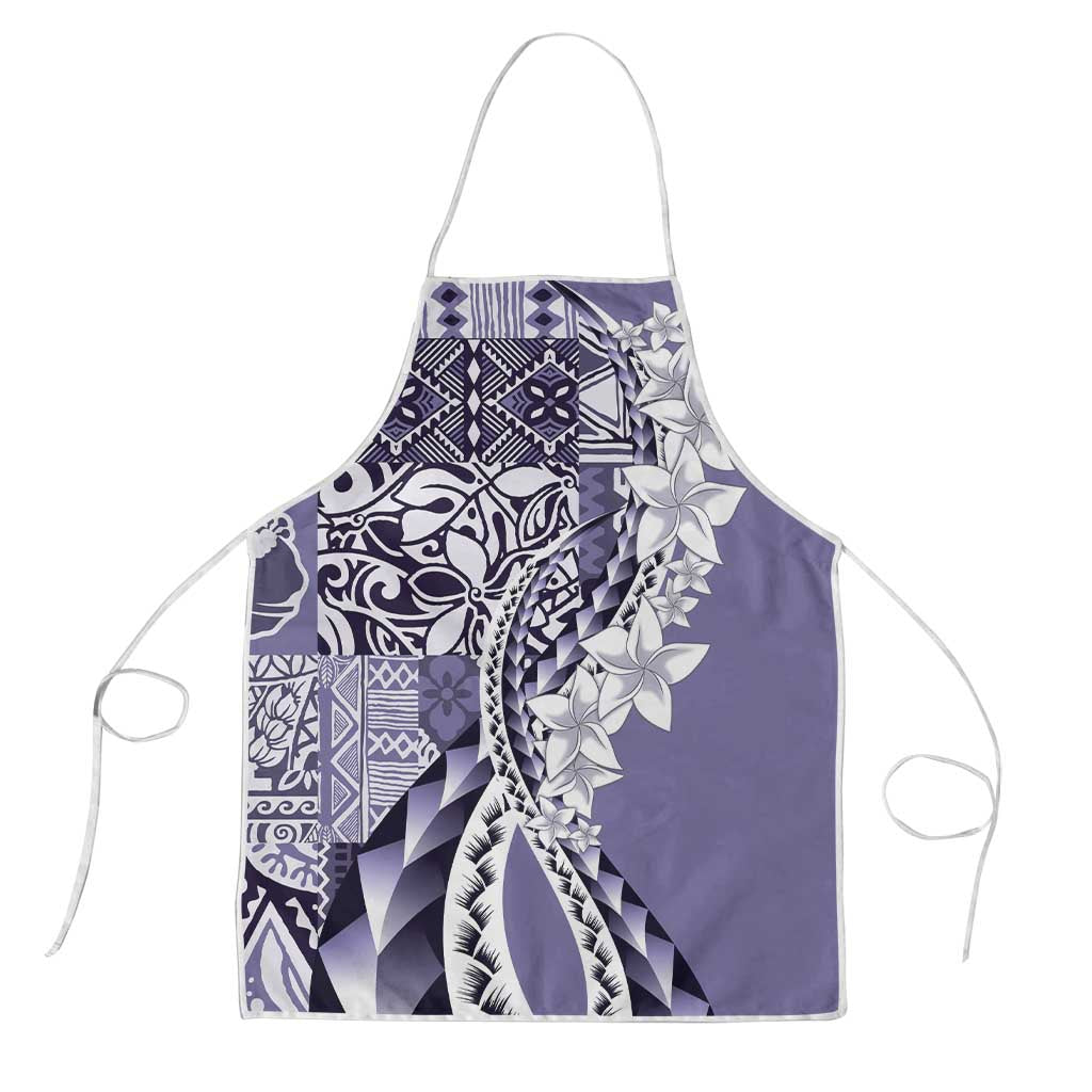 Aloha Vintage Plumeria Hawaiian Tapa Pattern Apron Purple Hawaiian Tapa Pattern LT9 Purple - Polynesian Pride
