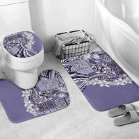 Aloha Vintage Plumeria Hawaiian Tapa Pattern Bathroom Set Purple Hawaiian Tapa Pattern - Polynesian Pride
