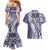 Aloha Vintage Plumeria Hawaiian Tapa Pattern Couples Matching Mermaid Dress and Hawaiian Shirt Purple Hawaiian Tapa Pattern - Polynesian Pride