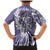 Aloha Vintage Plumeria Hawaiian Tapa Pattern Family Matching Mermaid Dress and Hawaiian Shirt Purple Hawaiian Tapa Pattern - Polynesian Pride