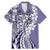 Aloha Vintage Plumeria Hawaiian Tapa Pattern Family Matching Mermaid Dress and Hawaiian Shirt Purple Hawaiian Tapa Pattern - Polynesian Pride