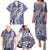 Aloha Vintage Plumeria Hawaiian Tapa Pattern Family Matching Puletasi and Hawaiian Shirt Purple Hawaiian Tapa Pattern - Polynesian Pride