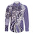 Aloha Vintage Plumeria Hawaiian Tapa Pattern Family Matching Puletasi and Hawaiian Shirt Purple Hawaiian Tapa Pattern - Polynesian Pride
