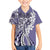 Aloha Vintage Plumeria Hawaiian Tapa Pattern Family Matching Short Sleeve Bodycon Dress and Hawaiian Shirt Purple Hawaiian Tapa Pattern - Polynesian Pride