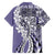 Aloha Vintage Plumeria Hawaiian Tapa Pattern Family Matching Tank Maxi Dress and Hawaiian Shirt Purple Hawaiian Tapa Pattern - Polynesian Pride