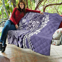 Aloha Vintage Plumeria Hawaiian Tapa Pattern Quilt Purple Hawaiian Tapa Pattern - Polynesian Pride