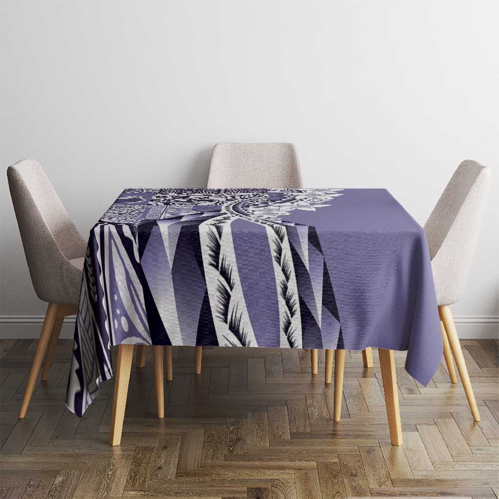 Aloha Vintage Plumeria Hawaiian Tapa Pattern Tablecloth Purple Hawaiian Tapa Pattern LT9 - Polynesian Pride