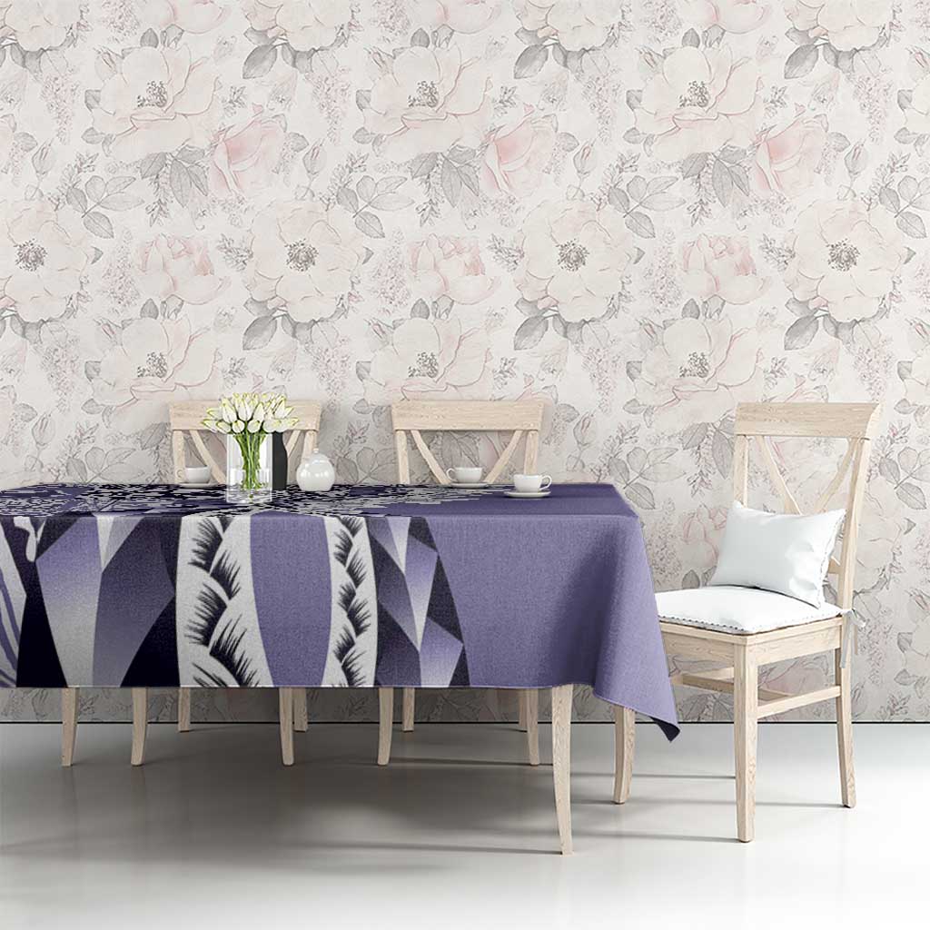Aloha Vintage Plumeria Hawaiian Tapa Pattern Tablecloth Purple Hawaiian Tapa Pattern LT9 - Polynesian Pride