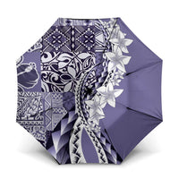 Aloha Vintage Plumeria Hawaiian Tapa Pattern Umbrella Purple Hawaiian Tapa Pattern - Polynesian Pride