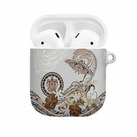 Polynesian Manta Ray AirPods Case Beige Floral Turtle Tattoo LT9 Beige - Polynesian Pride