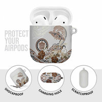 Polynesian Manta Ray AirPods Case Beige Floral Turtle Tattoo LT9 - Polynesian Pride
