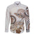Polynesian Manta Ray Family Matching Short Sleeve Bodycon Dress and Hawaiian Shirt Beige Floral Turtle Tattoo - Polynesian Pride