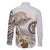 Polynesian Manta Ray Family Matching Tank Maxi Dress and Hawaiian Shirt Beige Floral Turtle Tattoo - Polynesian Pride