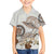 Polynesian Manta Ray Family Matching Tank Maxi Dress and Hawaiian Shirt Beige Floral Turtle Tattoo - Polynesian Pride