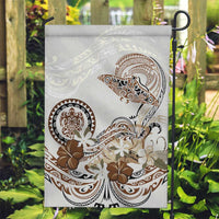 Polynesian Manta Ray Garden Flag Beige Floral Turtle Tattoo LT9 Garden Flag Beige - Polynesian Pride