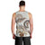 Polynesian Manta Ray Men Tank Top Beige Floral Turtle Tattoo - Polynesian Pride