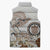 Polynesian Manta Ray Sleeveless Puffer Jacket Beige Floral Turtle Tattoo - Polynesian Pride
