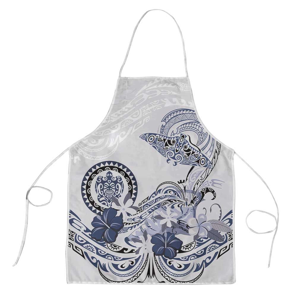 Polynesian Manta Ray Apron Blue Floral Turtle Tattoo LT9 Blue - Polynesian Pride