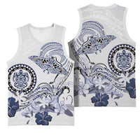 Polynesian Manta Ray Basketball Jersey Blue Floral Turtle Tattoo LT9 - Polynesian Pride