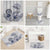 Polynesian Manta Ray Bathroom Set Blue Floral Turtle Tattoo - Polynesian Pride
